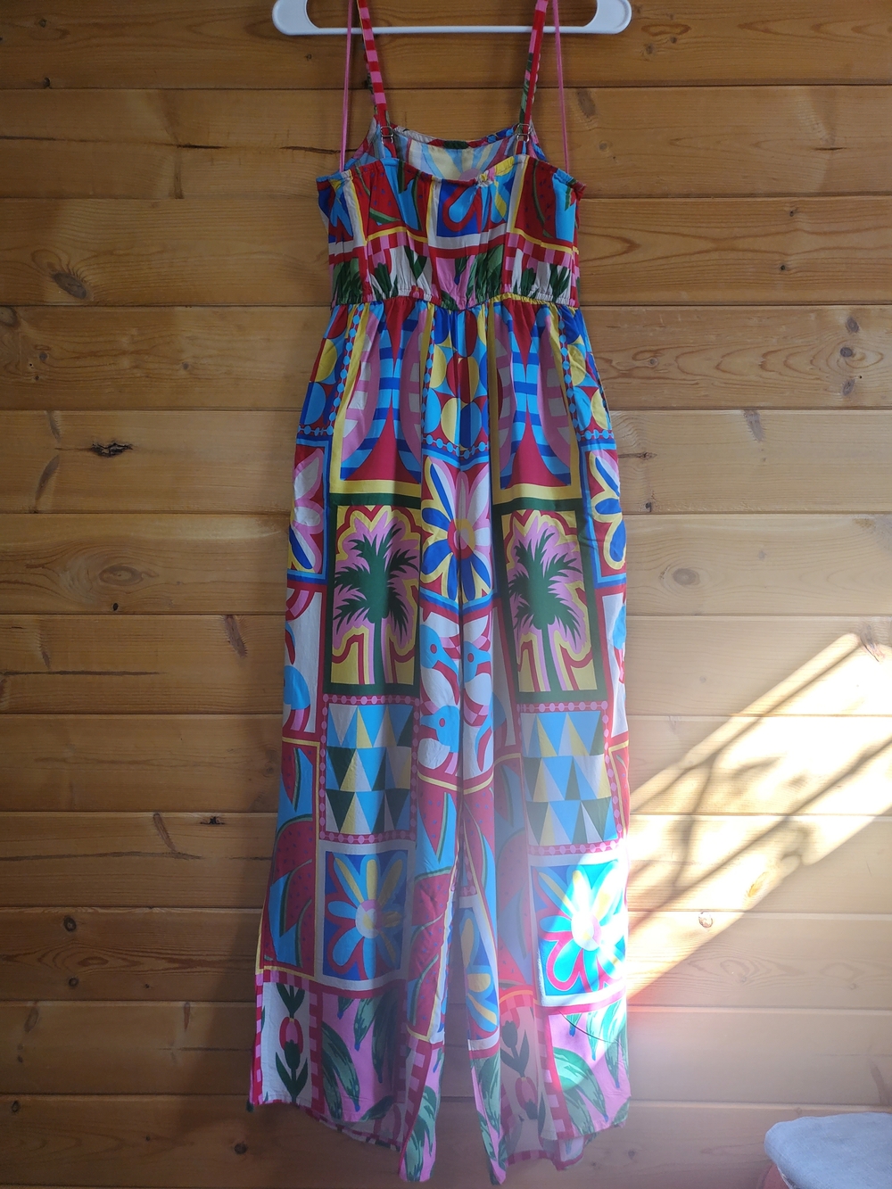 Vibrant Tropical Print Maxi Dress - Multicolor - Picture 2 of 3